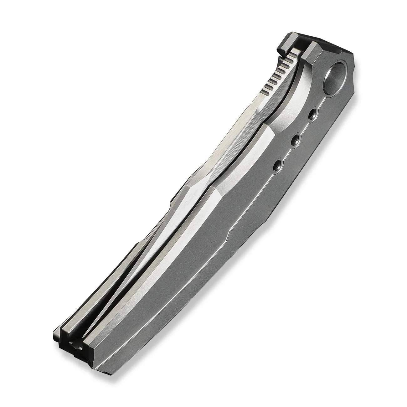 WEKNIFE Kyklos Flipper Knife Gray Titanium Handle (3.79" Hand Rubbed Satin Bohler M390 Blade) WE23086-4 - Image 8