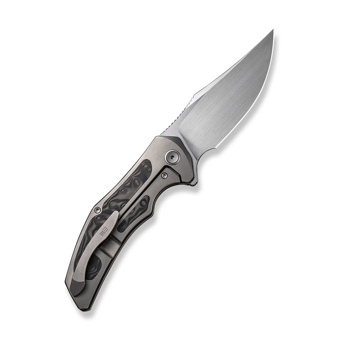 WEKNIFE Magnetron Flipper Knife Titanium & Carbon Fiber Handle (3.76" CPM 20CV Blade) WE18058-2 - Image 2
