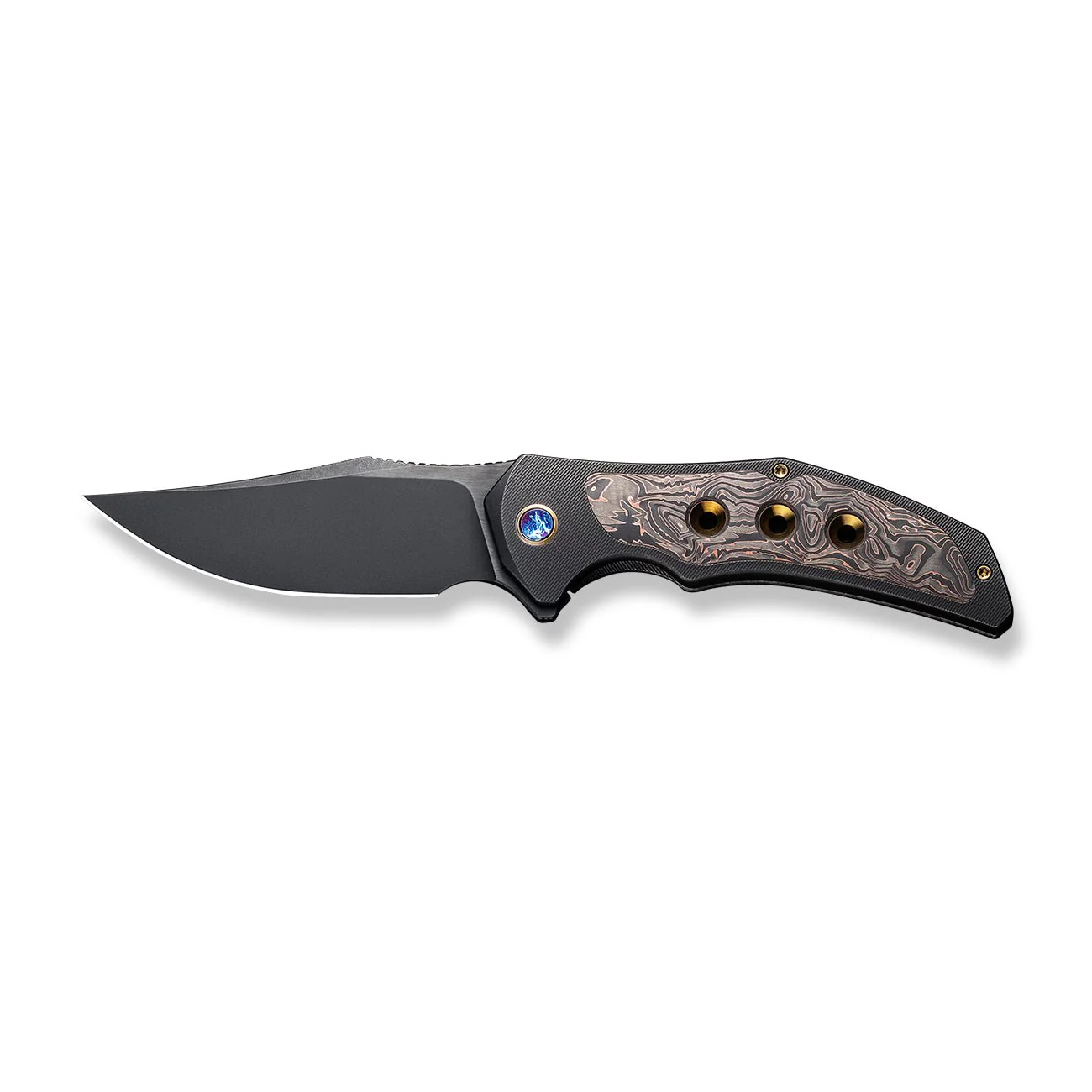 WEKNIFE Magnetron Flipper Knife Titanium & Carbon Fiber Handle (3.76" CPM 20CV Blade) WE18058-3 - Image 4
