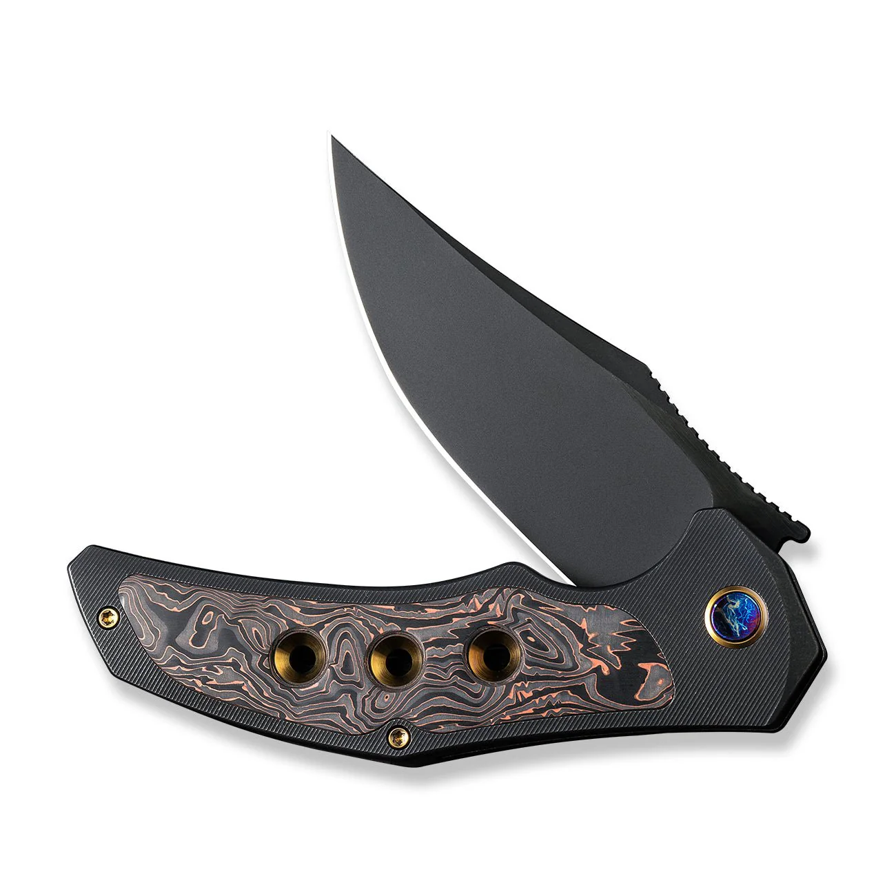WEKNIFE Magnetron Flipper Knife Titanium & Carbon Fiber Handle (3.76" CPM 20CV Blade) WE18058-3 - Image 5