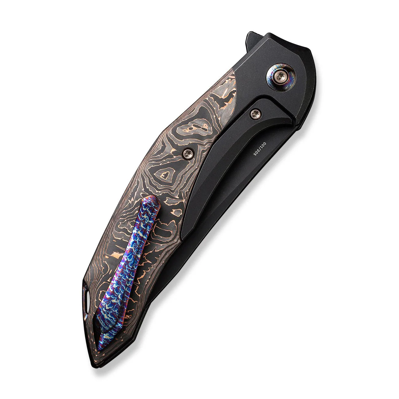 WEKNIFE Merata Flipper Knife Titanium & Carbon Fiber Handle (3.68" CPM 20CV Blade) WE22008B-1 - Image 7
