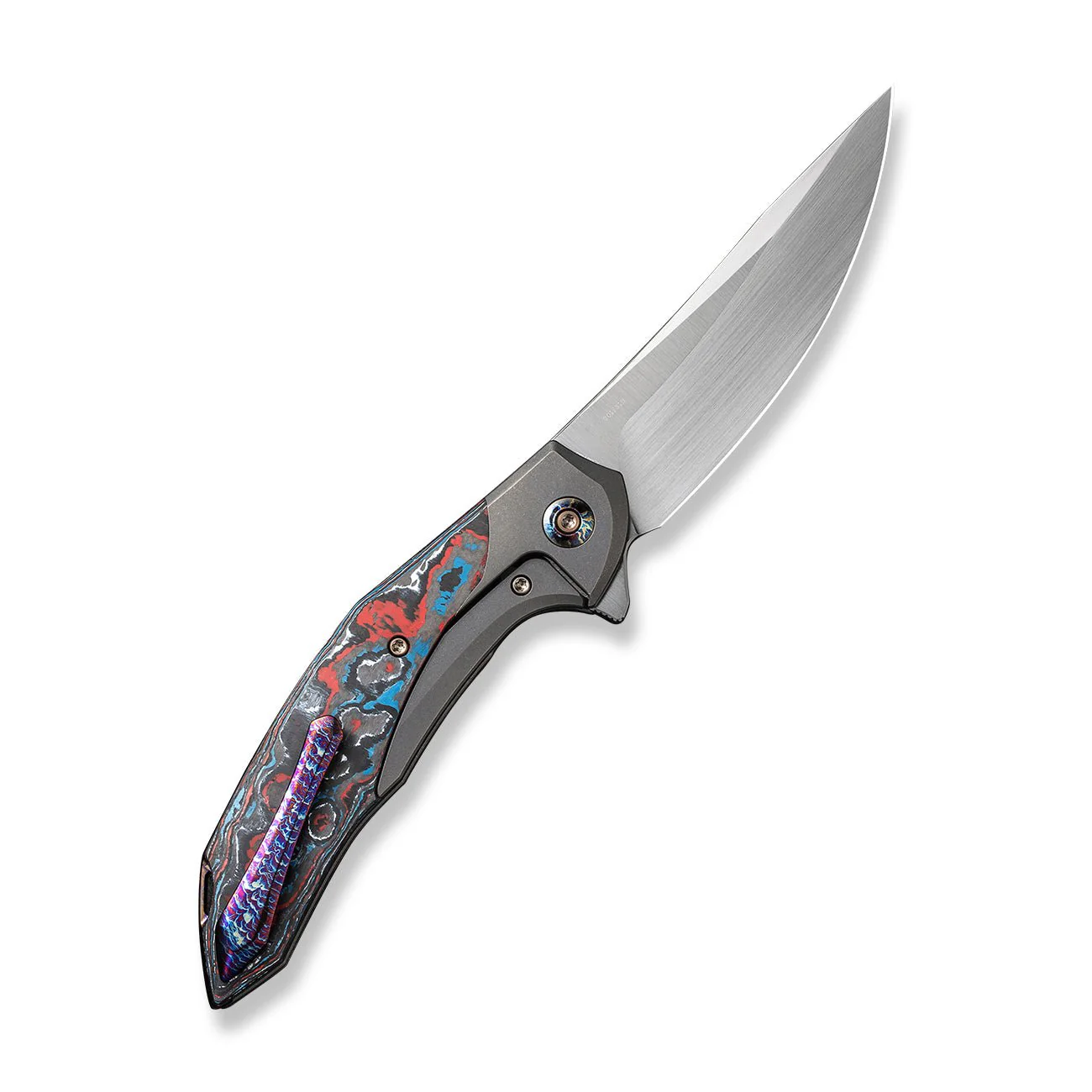 WEKNIFE Merata Flipper Knife Titanium & FatCarbon Fiber Handle (3.68" CPM 20CV Blade) WE22008B-2 - Image 2