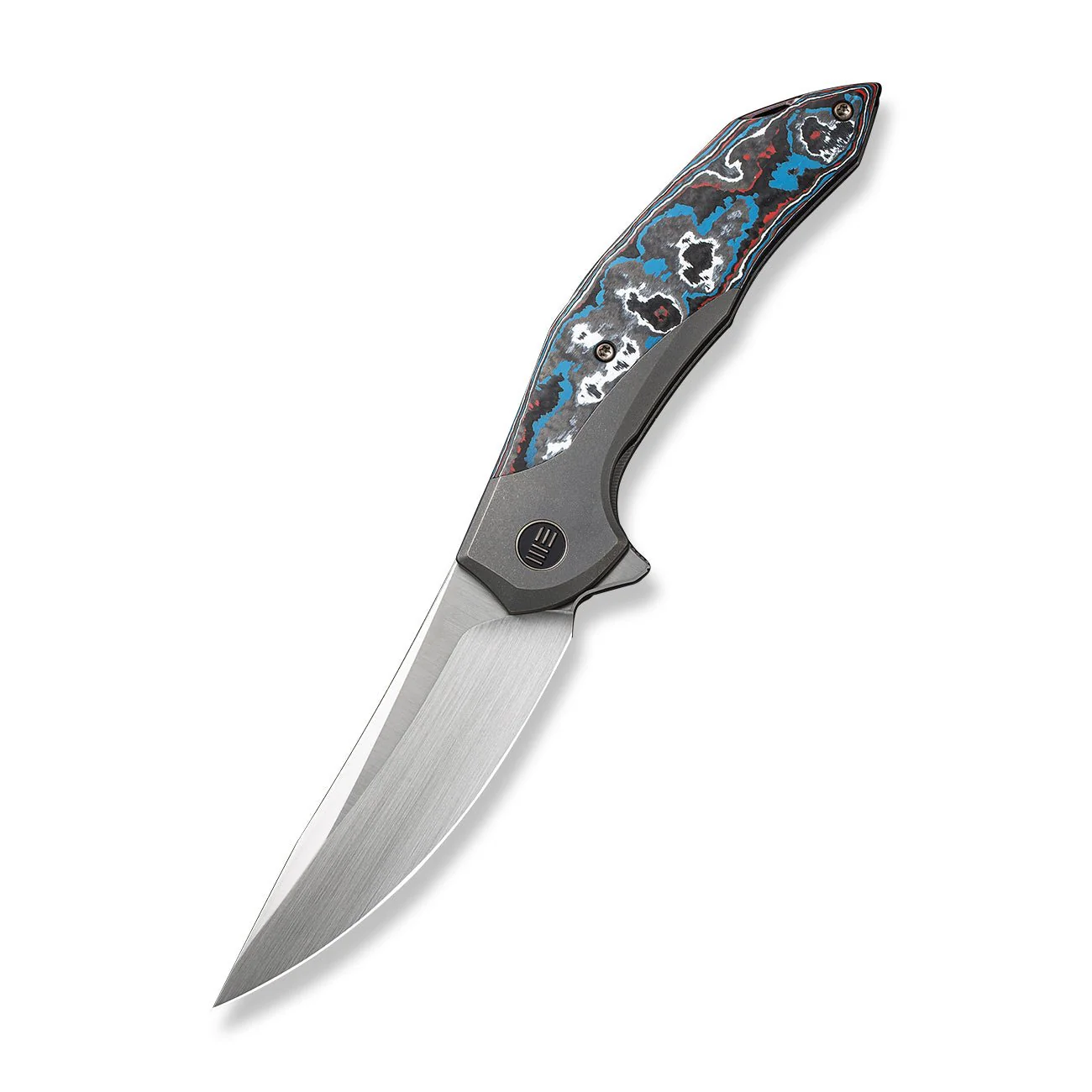 WEKNIFE Merata Flipper Knife Titanium & FatCarbon Fiber Handle (3.68" CPM 20CV Blade) WE22008B-2 - Image 3