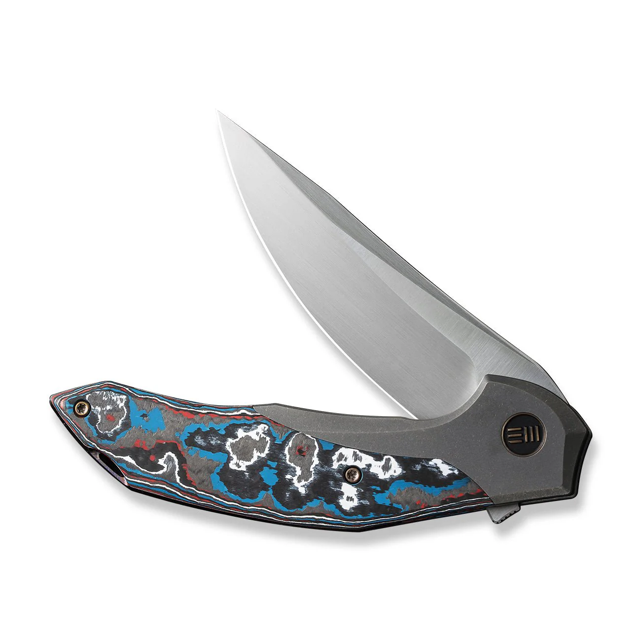 WEKNIFE Merata Flipper Knife Titanium & FatCarbon Fiber Handle (3.68" CPM 20CV Blade) WE22008B-2 - Image 5