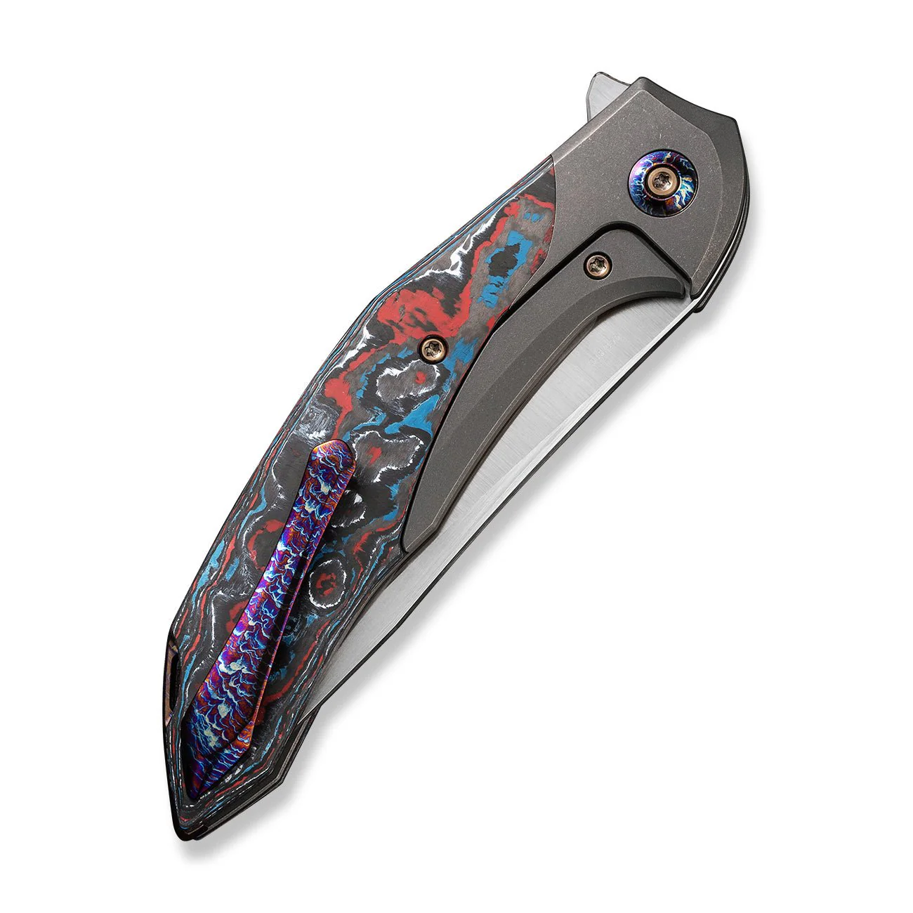 WEKNIFE Merata Flipper Knife Titanium & FatCarbon Fiber Handle (3.68" CPM 20CV Blade) WE22008B-2 - Image 7