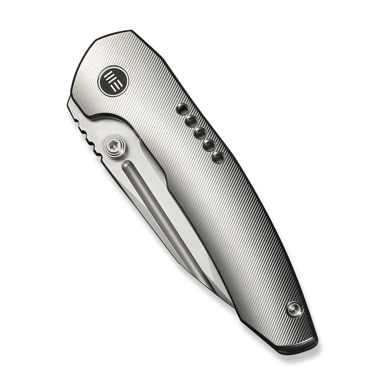 WEKNIFE Micro Trogon Thumb Stud Knife Satin Polished Titanium Handle (2.68" Polished Bead Blasted Bohler M390 Blade) WE24043-2 - Image 6