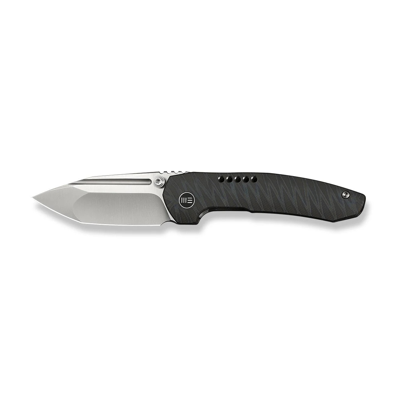 WEKNIFE Micro Trogon Thumb Stud Knife Tiger Stripe Pattern Flamed Titanium Handle (2.68" Satin Finished Bohler M390 Blade) WE24043-3 - Image 4