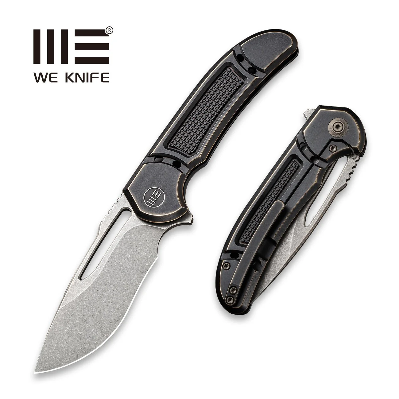WEKNIFE Minax Flipper & Thumb Hole Knife Titanium Handle(3.44" CPM 20CV Blade) 2007A