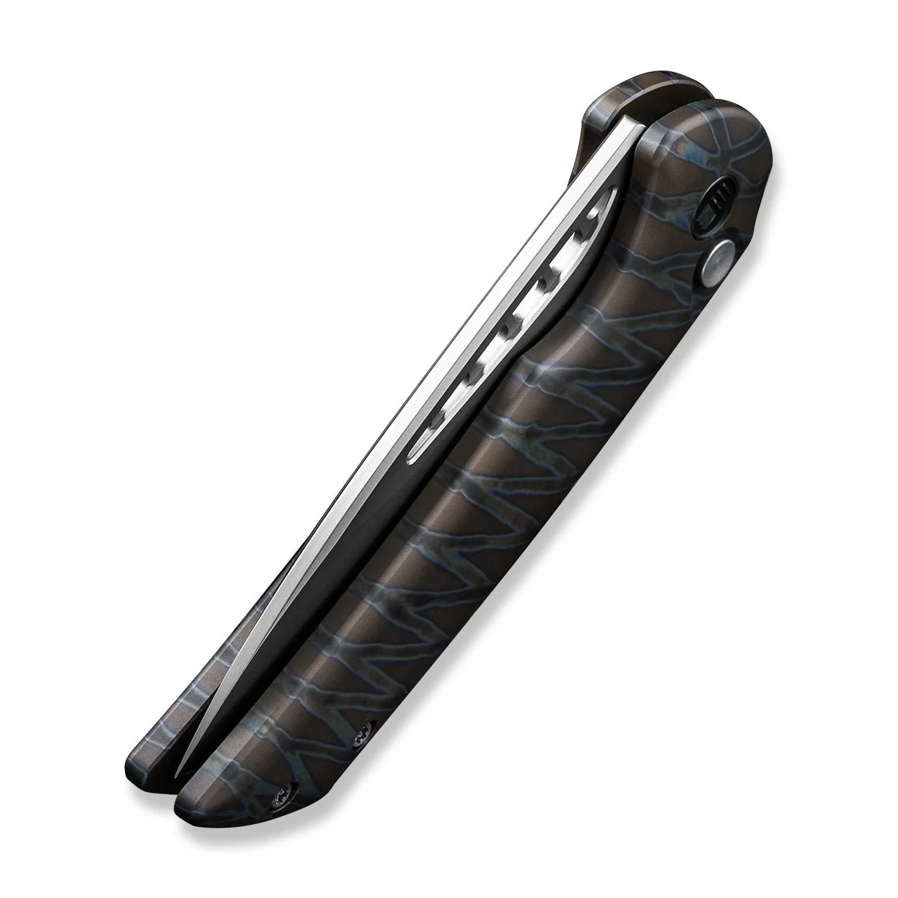 WEKNIFE Mini Malice Flipper & Button Lock Knife Titanium Handle (2.98" CPM 20CV Blade) WE054BL-6 - Image 7