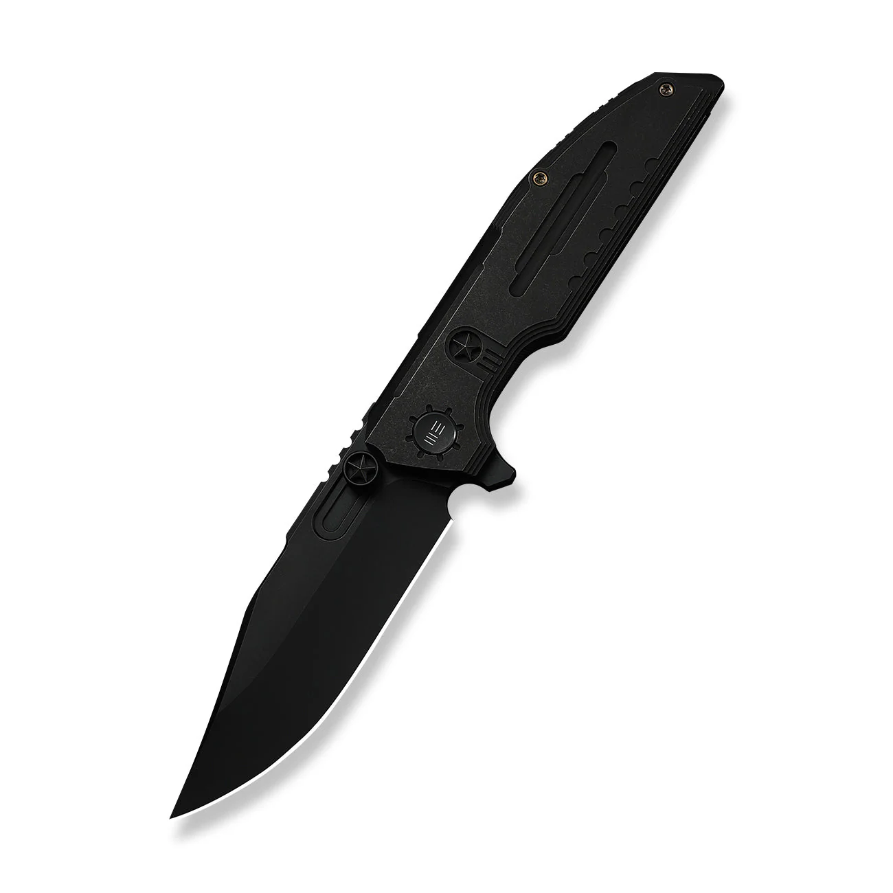 WEKNIFE Muster Flipper & Thumb Stud Knife Black Titanium Handle (3.83" Black Stonewashed Bohler M390 Blade) WE23058-1 - Image 3