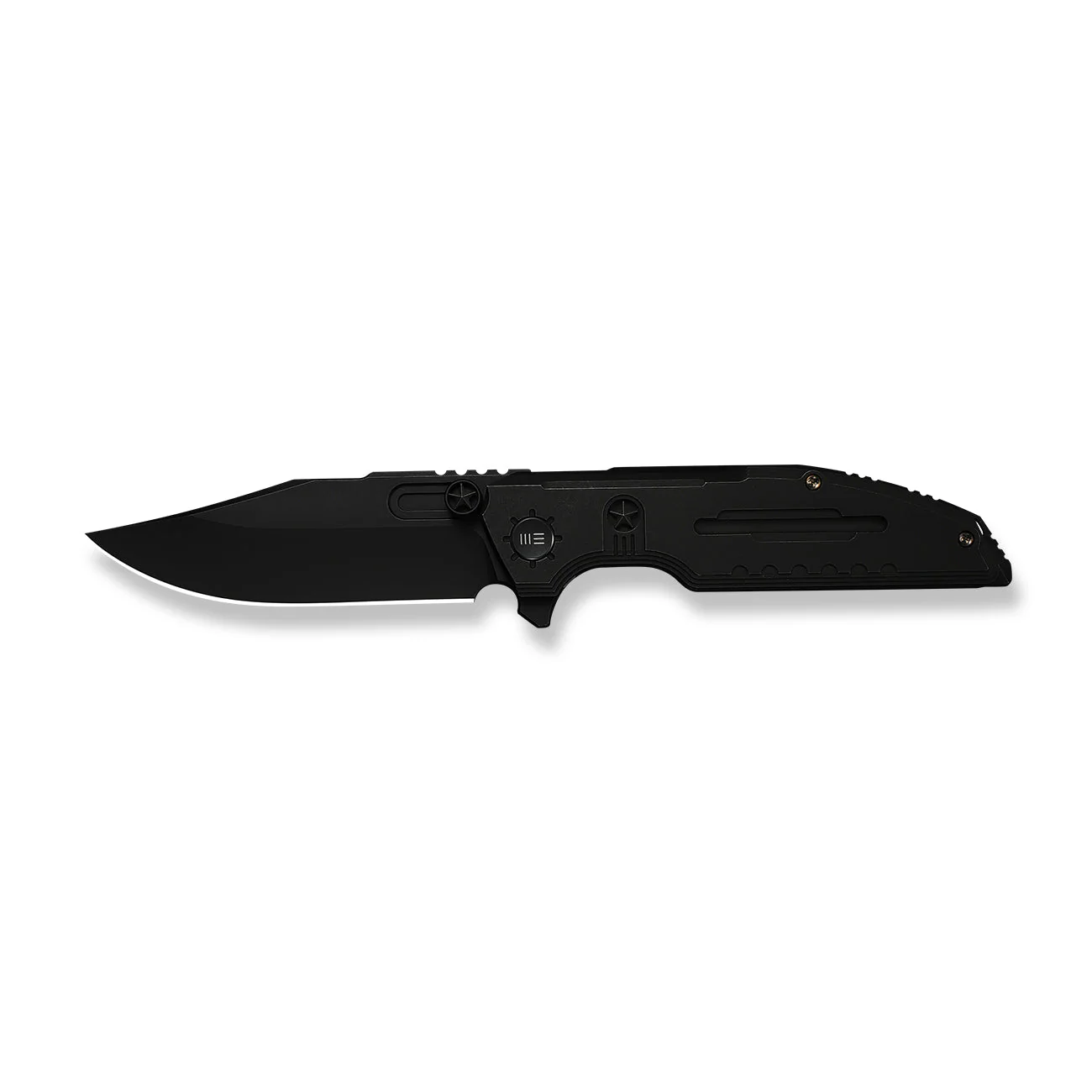 WEKNIFE Muster Flipper & Thumb Stud Knife Black Titanium Handle (3.83" Black Stonewashed Bohler M390 Blade) WE23058-1 - Image 9