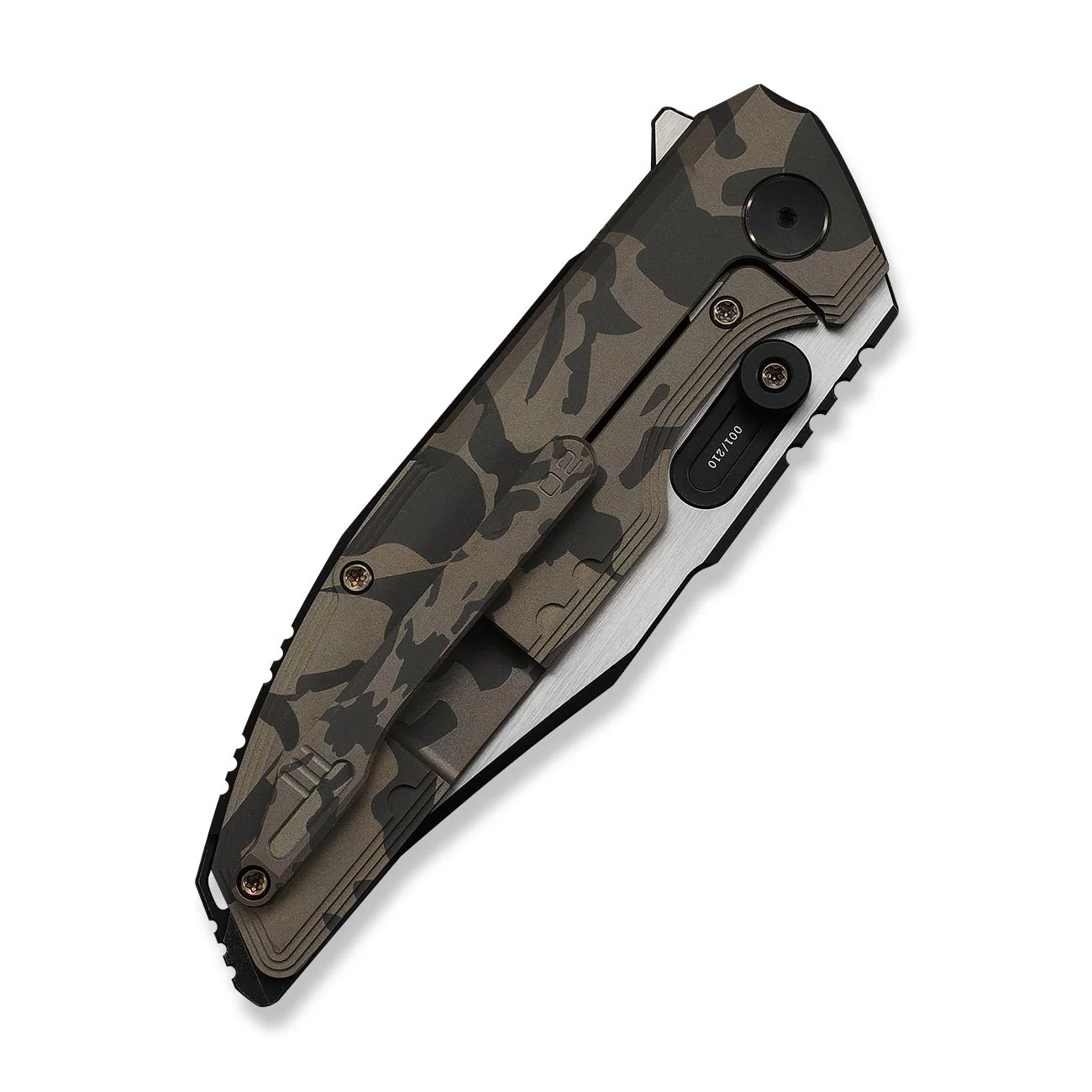 WEKNIFE Muster Flipper & Thumb Stud Knife Desert Terrain Titanium Handle (3.83" Black Stonewashed Bohler M390 Blade, Satin Flat) WE23058-3 - Image 7