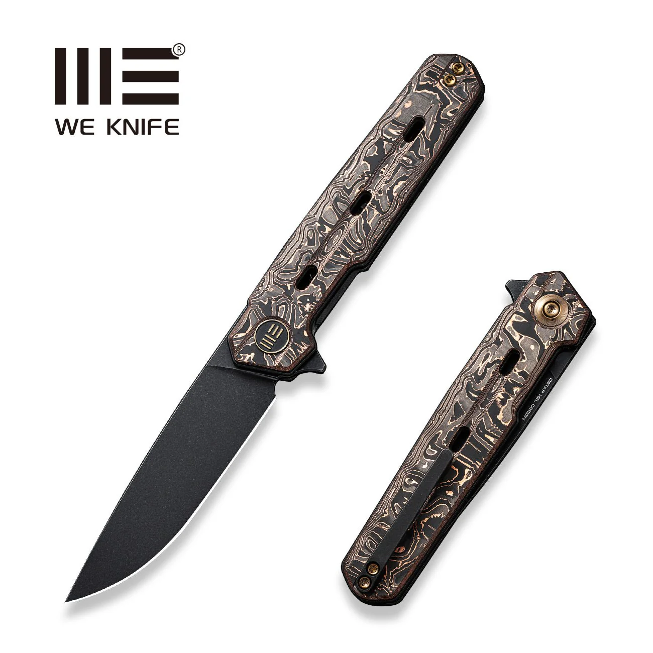 WEKNIFE Navo Flipper Knife Carbon Fiber Handle (3.25" CPM 20CV Blade) WE22026-5