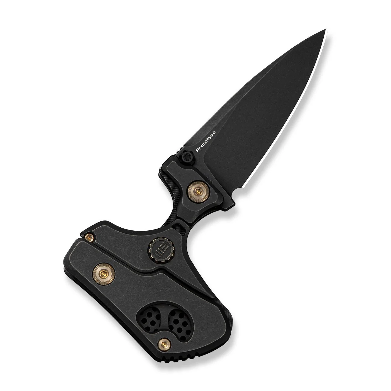 WEKNIFE NexoMorph Thumb Stud Adjustable Folding Knife Black Titanium Handle (2.95" Black Stonewashed Bohler M390 Blade) WE24037B Sample1 - Image 4