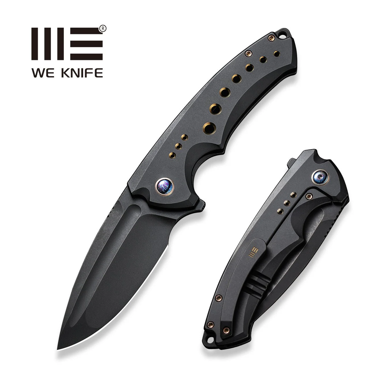 WEKNIFE Nexusia Flipper Knife Titanium Handle (3.48" CPM 20CV Blade) WE22044-1