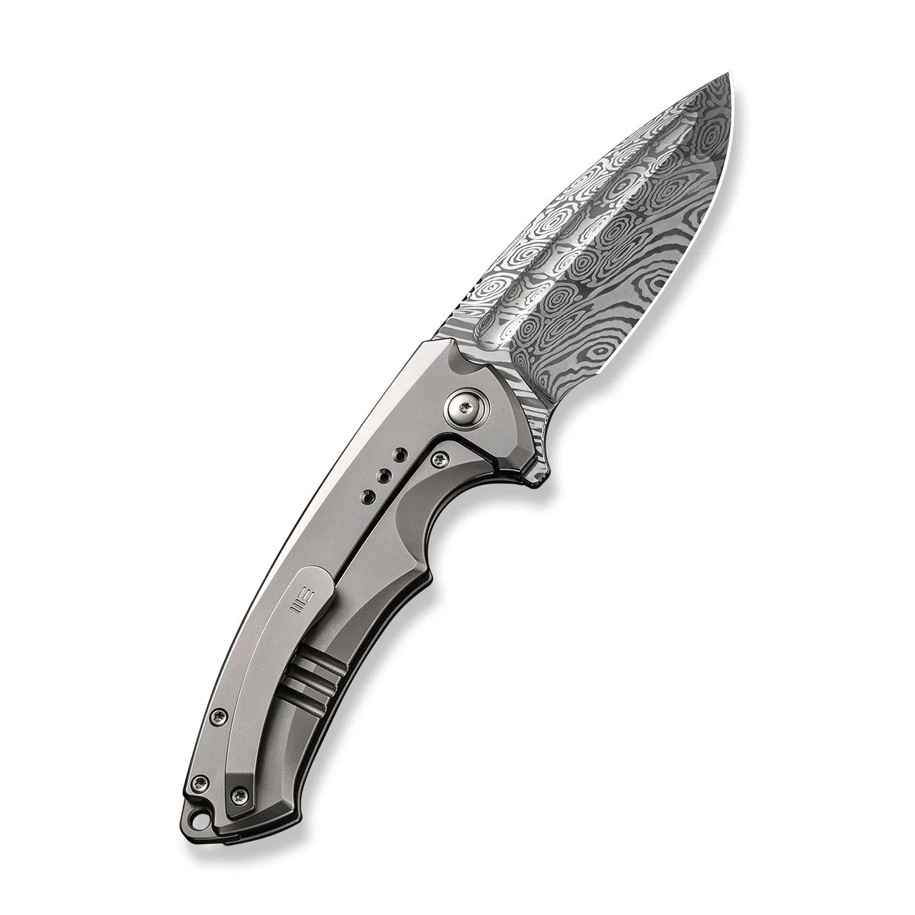WEKNIFE Nexusia Flipper Knife Titanium Handle (3.48" Damasteel Blade) WE22044-DS1 - Image 2