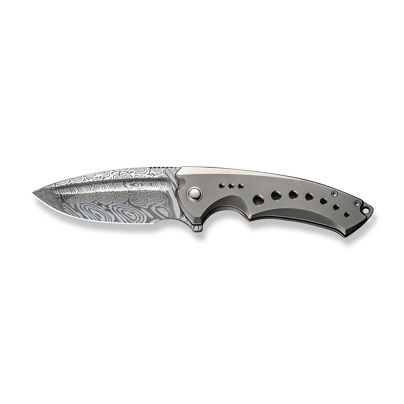 WEKNIFE Nexusia Flipper Knife Titanium Handle (3.48" Damasteel Blade) WE22044-DS1 - Image 4
