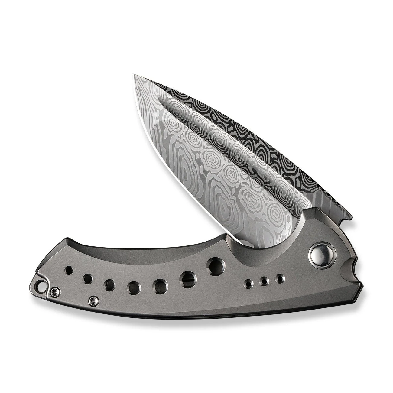 WEKNIFE Nexusia Flipper Knife Titanium Handle (3.48" Damasteel Blade) WE22044-DS1 - Image 5