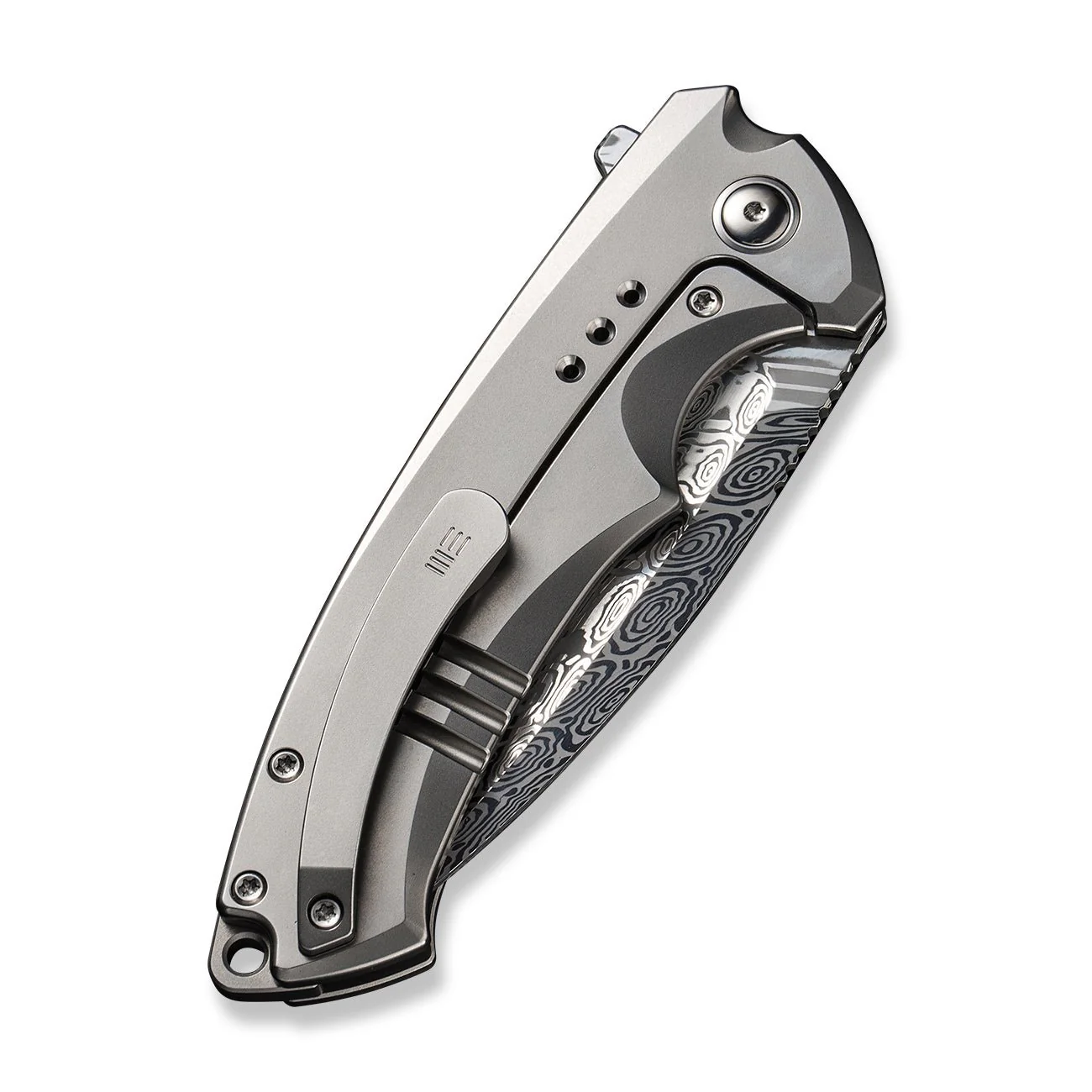 WEKNIFE Nexusia Flipper Knife Titanium Handle (3.48" Damasteel Blade) WE22044-DS1 - Image 7