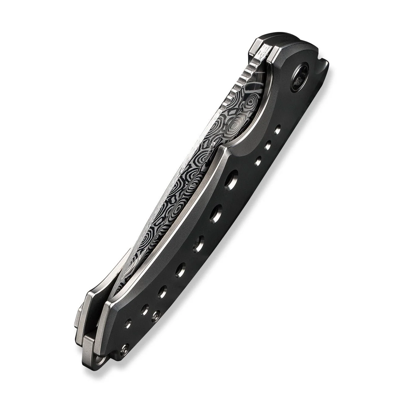 WEKNIFE Nexusia Flipper Knife Titanium Handle (3.48" Damasteel Blade) WE22044-DS1 - Image 8