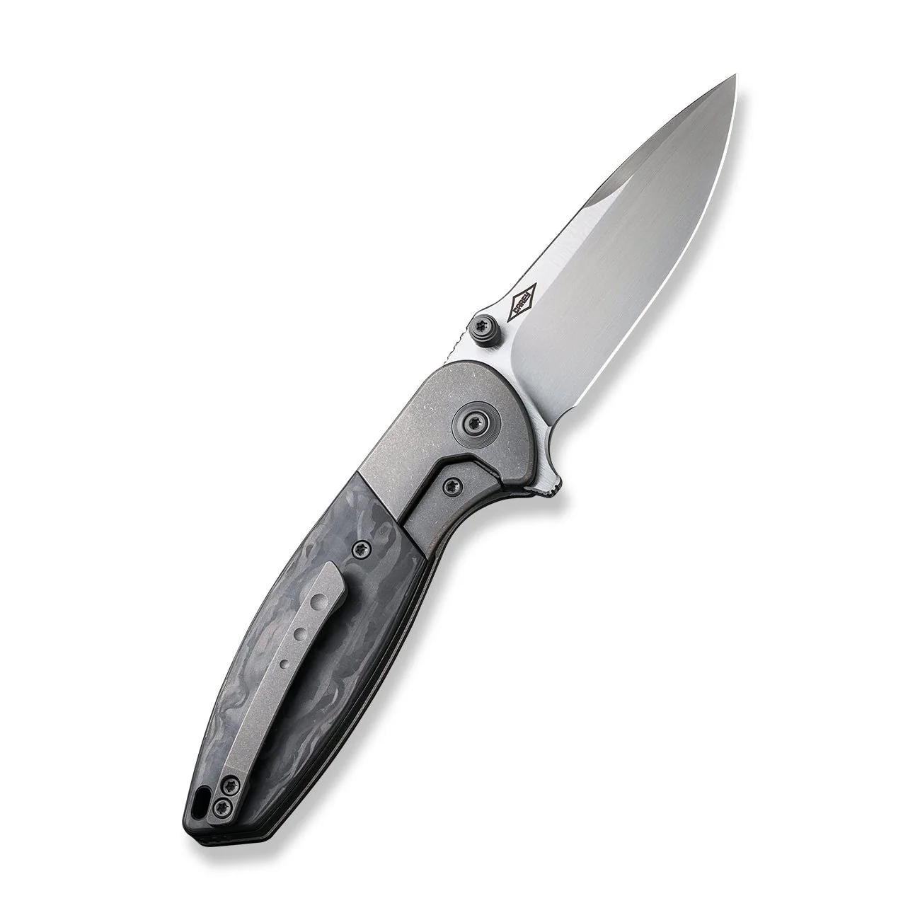 WEKNIFE Nitro Mini Flipper & Thumb Stud Knife Titanium & Carbon Fiber Handle (3.13" CPM 20CV Blade) WE22015-1 - Image 2