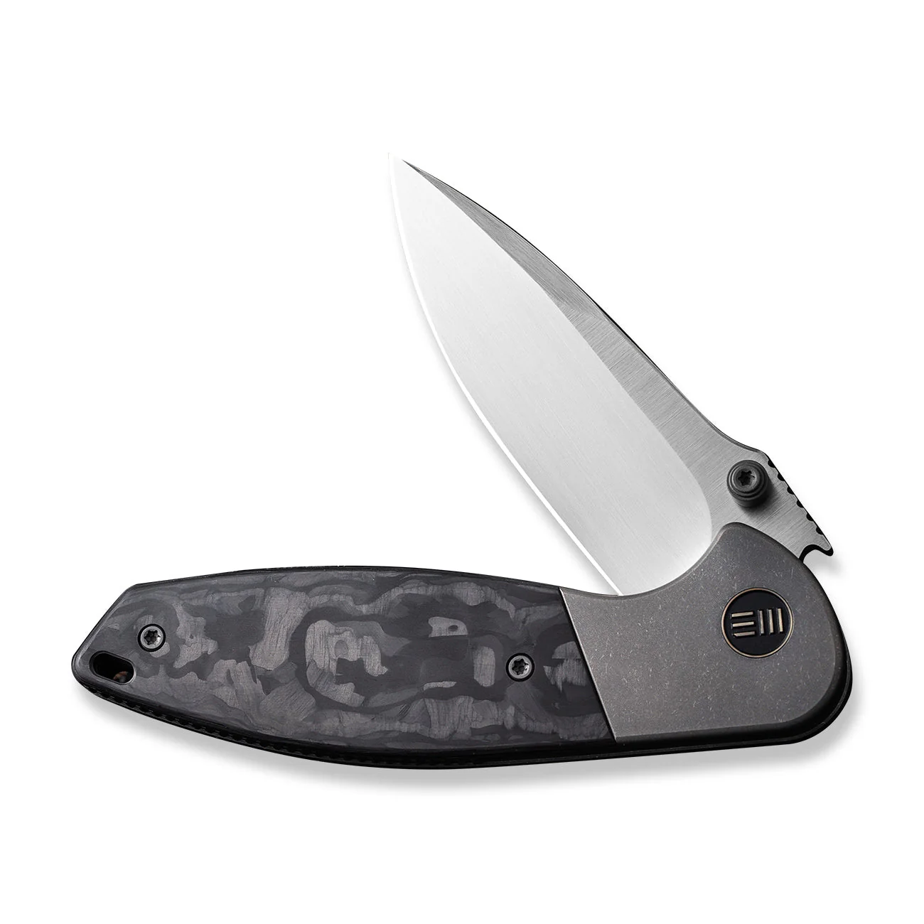 WEKNIFE Nitro Mini Flipper & Thumb Stud Knife Titanium & Carbon Fiber Handle (3.13" CPM 20CV Blade) WE22015-1 - Image 5