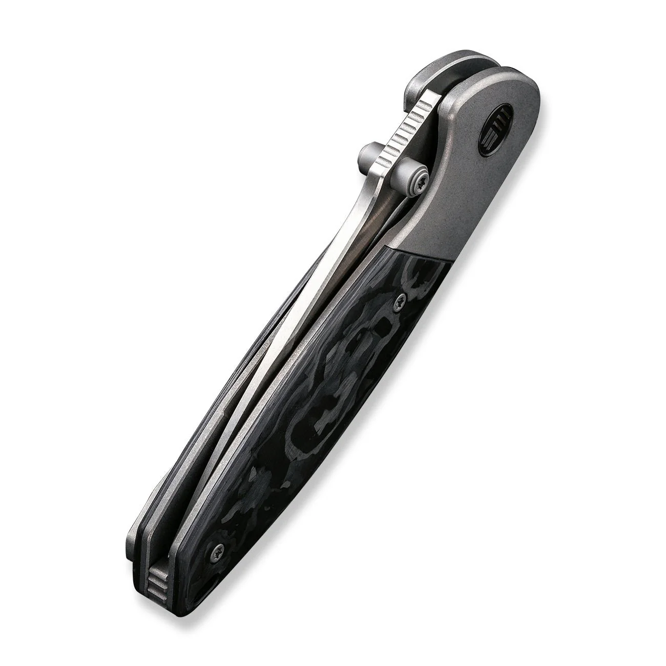 WEKNIFE Nitro Mini Flipper & Thumb Stud Knife Titanium & Carbon Fiber Handle (3.13" CPM 20CV Blade) WE22015-1 - Image 8
