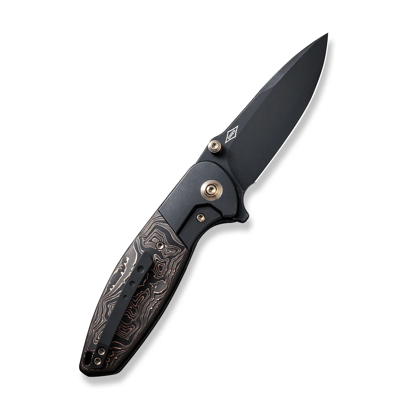WEKNIFE Nitro Mini Flipper & Thumb Stud Knife Titanium & Carbon Fiber Handle (3.13" CPM 20CV Blade) WE22015-2 - Image 2