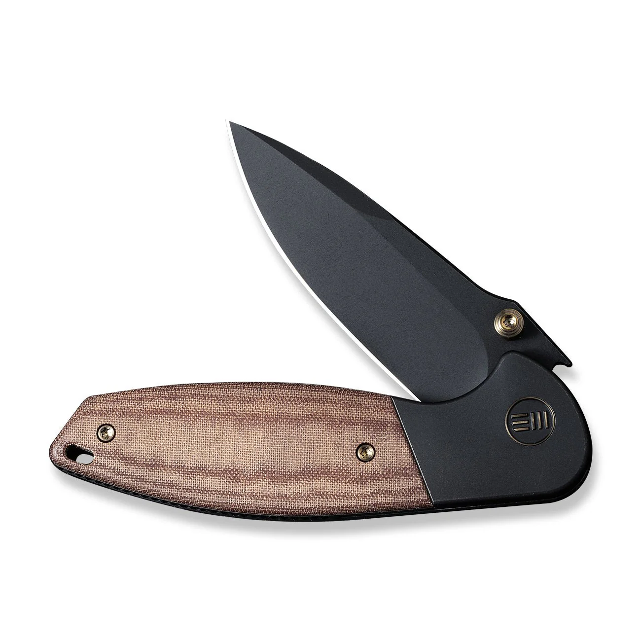 WEKNIFE Nitro Mini Flipper & Thumb Stud Knife Titanium & Micarta Handle (3.13" CPM 20CV Blade) WE22015-4 - Image 5