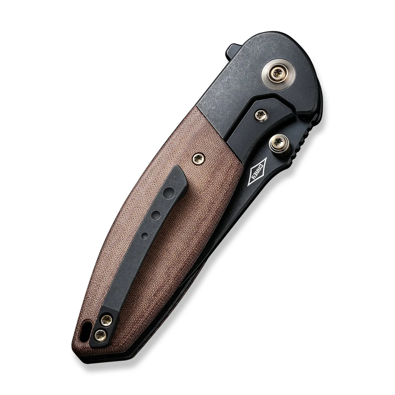 WEKNIFE Nitro Mini Flipper & Thumb Stud Knife Titanium & Micarta Handle (3.13" CPM 20CV Blade) WE22015-4 - Image 7