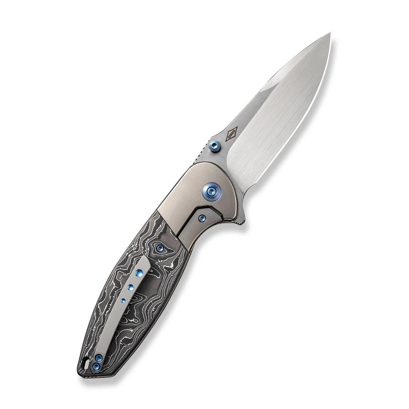 WEKNIFE Nitro OG Flipper & Thumb Stud Knife Titanium & Carbon Fiber Handle (3.75" CPM 20CV Blade) WE23035-3 - Image 2
