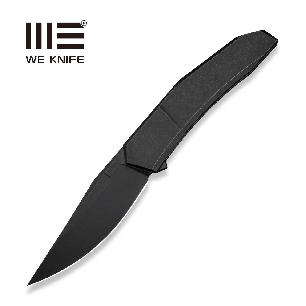 WEKNIFE Nivron Flipper Knife Black Titanium Handle (3.81" Black Stonewashed Bohler M390 Blade) WE24059 Sample2