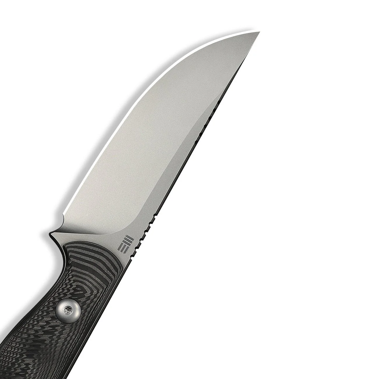 WEKNIFE Notchline Hunting Fixed Blade Milled Rose Carbon Fiber Handle (3.45" Stonewashed CPM S35VN Blade) WE25047-1, With 1PC Black Lanyard, Black Kydex Sheath & T-Clip - Image 11