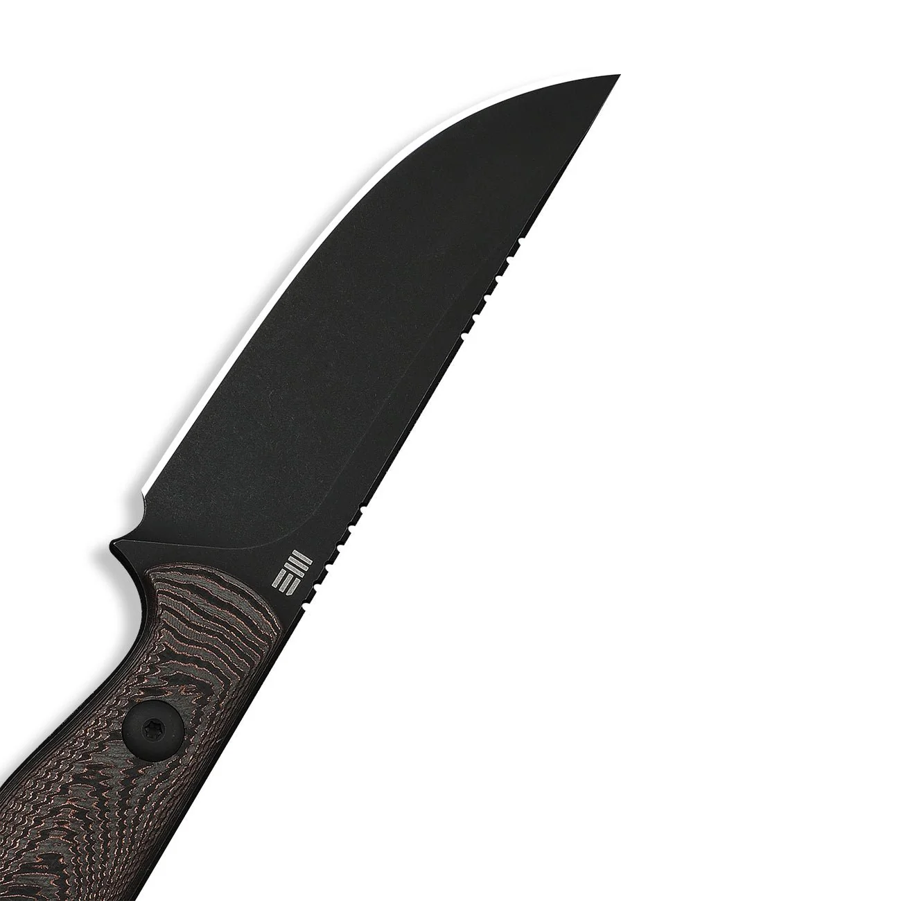 WEKNIFE Notchline Hunting Fixed Blade Knife Milled Copper Foil Carbon Fiber Handle (3.45" Black Stonewashed CPM S35VN Blade) WE25047-2, With 1PC Black Lanyard, Black Kydex Sheath & T-Clip - Image 11