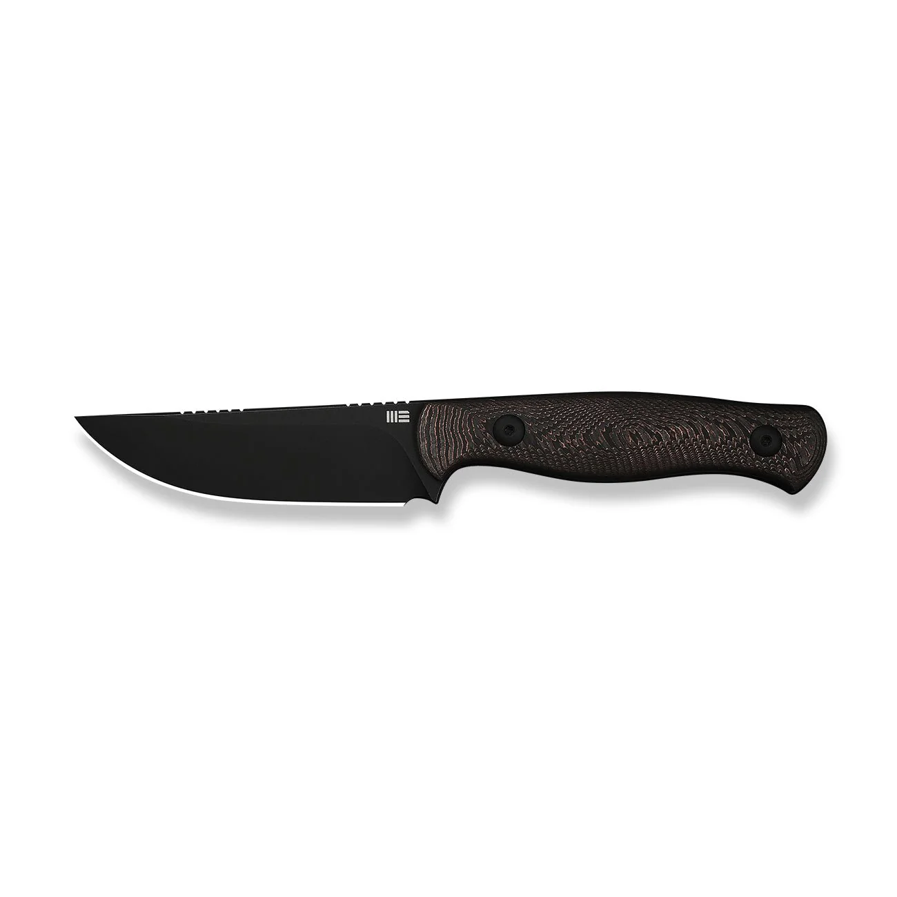 WEKNIFE Notchline Hunting Fixed Blade Knife Milled Copper Foil Carbon Fiber Handle (3.45" Black Stonewashed CPM S35VN Blade) WE25047-2, With 1PC Black Lanyard, Black Kydex Sheath & T-Clip - Image 6