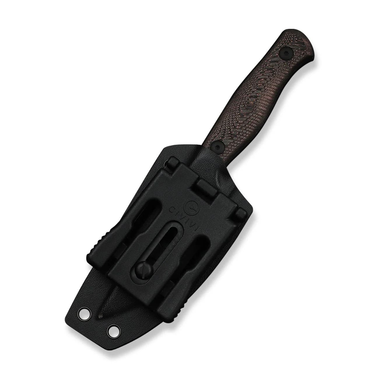 WEKNIFE Notchline Hunting Fixed Blade Knife Milled Copper Foil Carbon Fiber Handle (3.45" Black Stonewashed CPM S35VN Blade) WE25047-2, With 1PC Black Lanyard, Black Kydex Sheath & T-Clip - Image 7