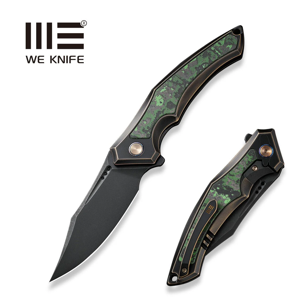 WEKNIFE Orpheus Flipper Knife Titanium & FatCarbon Fiber Handle (3.48" CPM 20CV Blade) WE23009-1