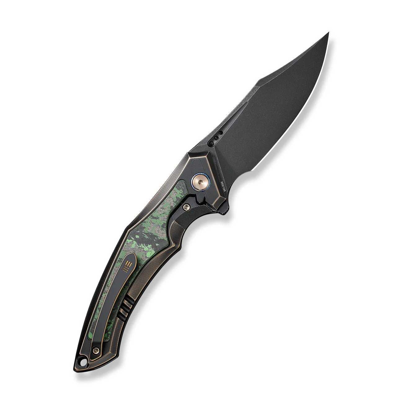 WEKNIFE Orpheus Flipper Knife Titanium & FatCarbon Fiber Handle (3.48" CPM 20CV Blade) WE23009-1 - Image 2