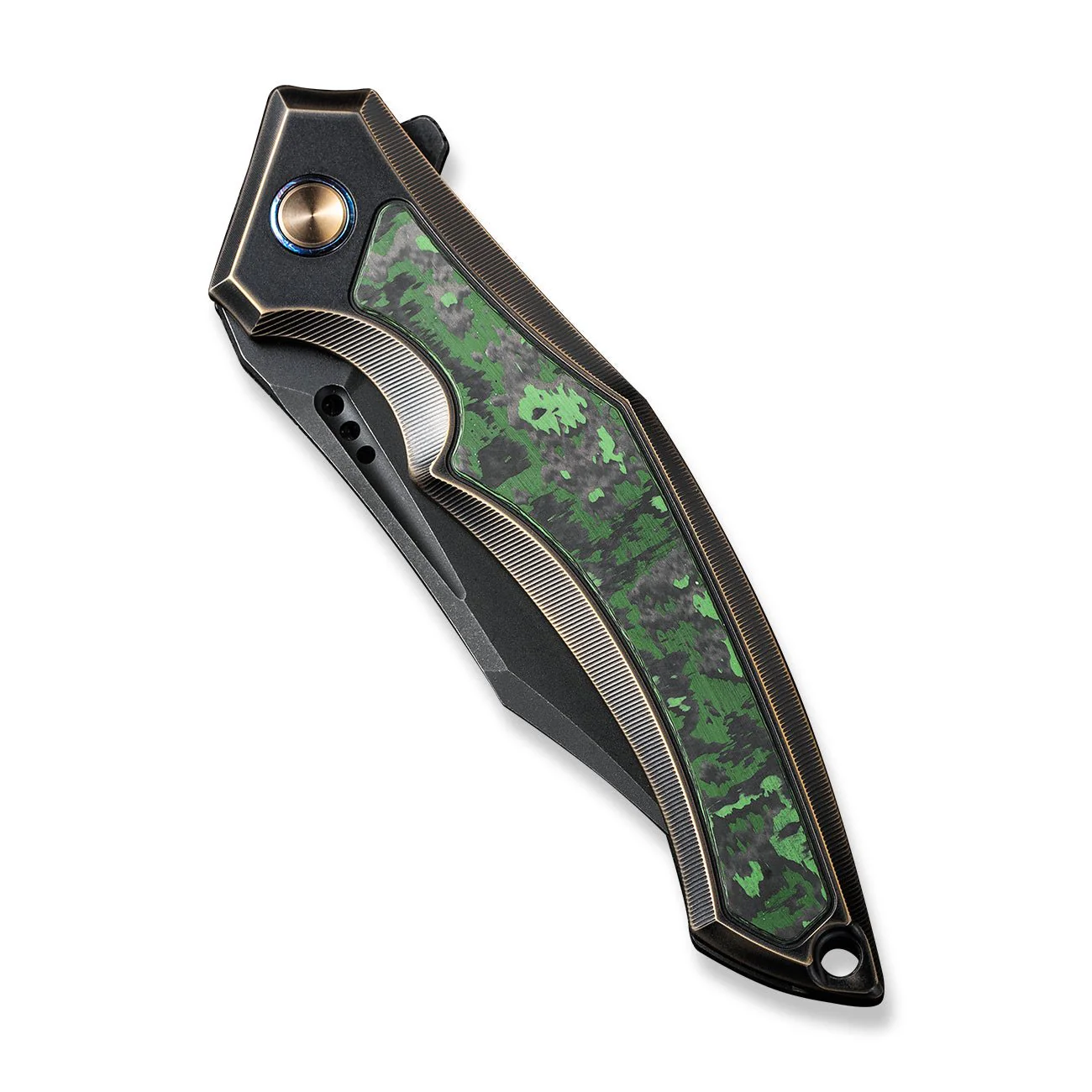 WEKNIFE Orpheus Flipper Knife Titanium & FatCarbon Fiber Handle (3.48" CPM 20CV Blade) WE23009-1 - Image 6