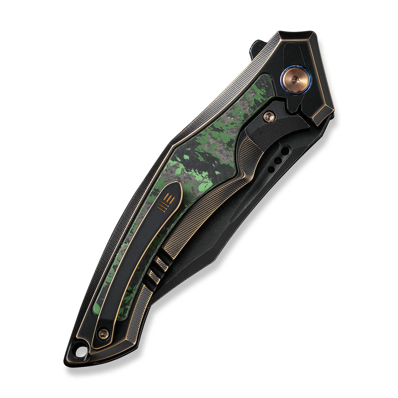 WEKNIFE Orpheus Flipper Knife Titanium & FatCarbon Fiber Handle (3.48" CPM 20CV Blade) WE23009-1 - Image 7
