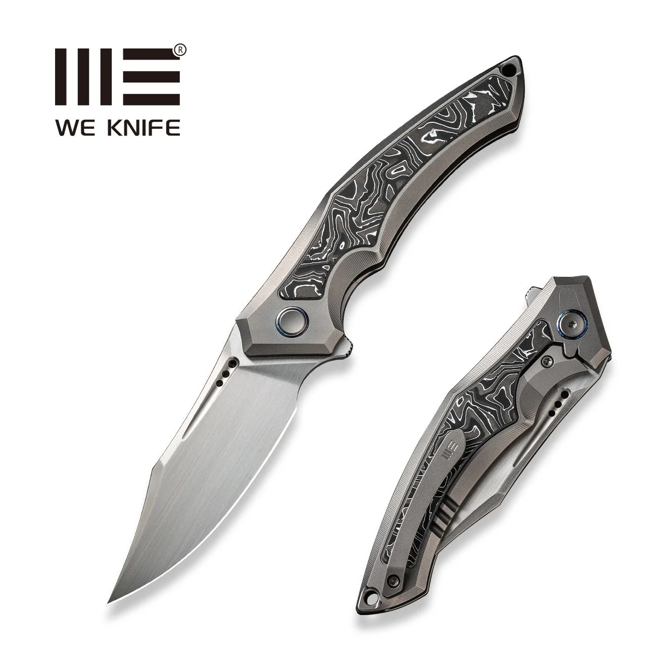 WEKNIFE Orpheus Flipper Knife Titanium & Carbon Fiber Handle (3.48" CPM 20CV Blade) WE23009-2