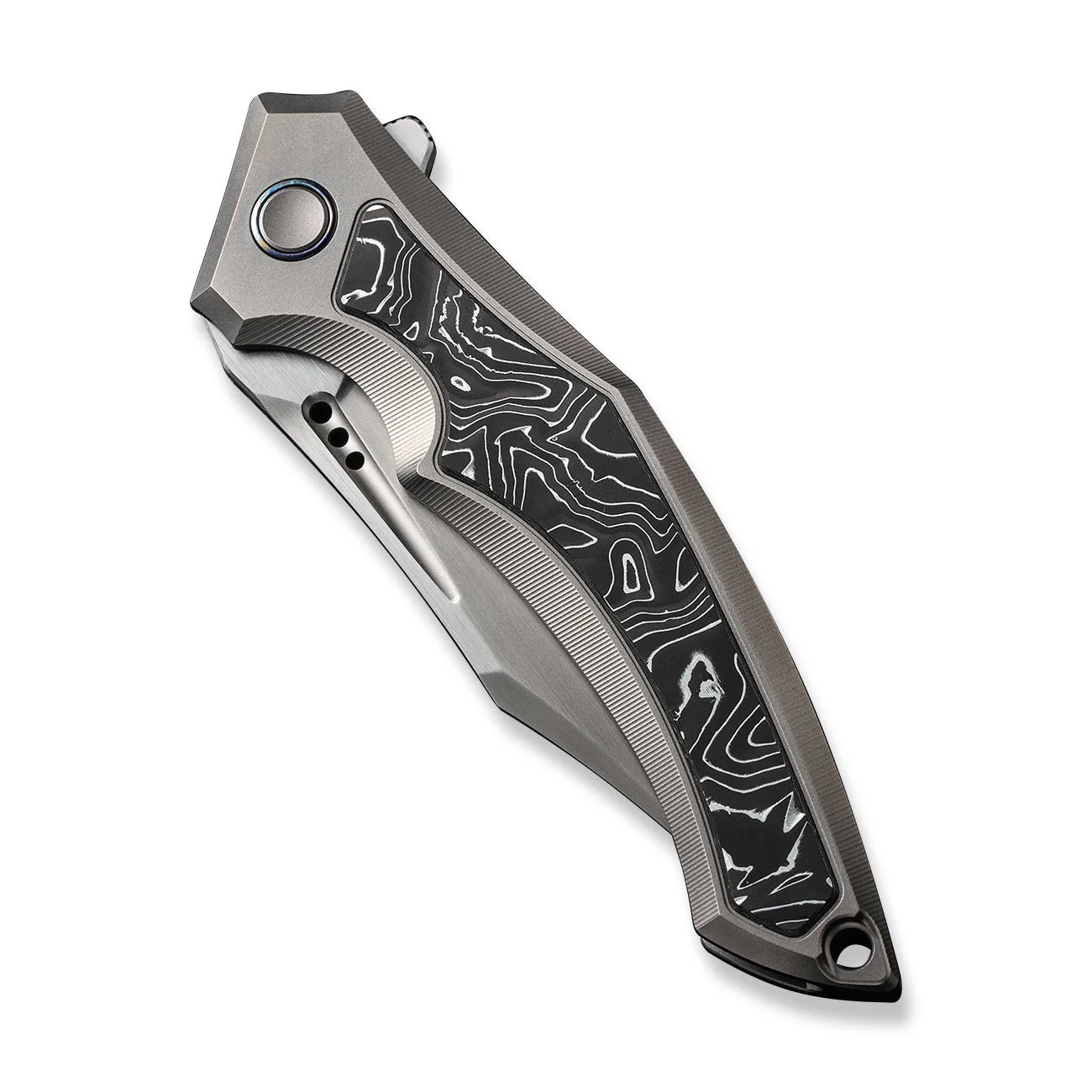 WEKNIFE Orpheus Flipper Knife Titanium & Carbon Fiber Handle (3.48" CPM 20CV Blade) WE23009-2 - Image 6