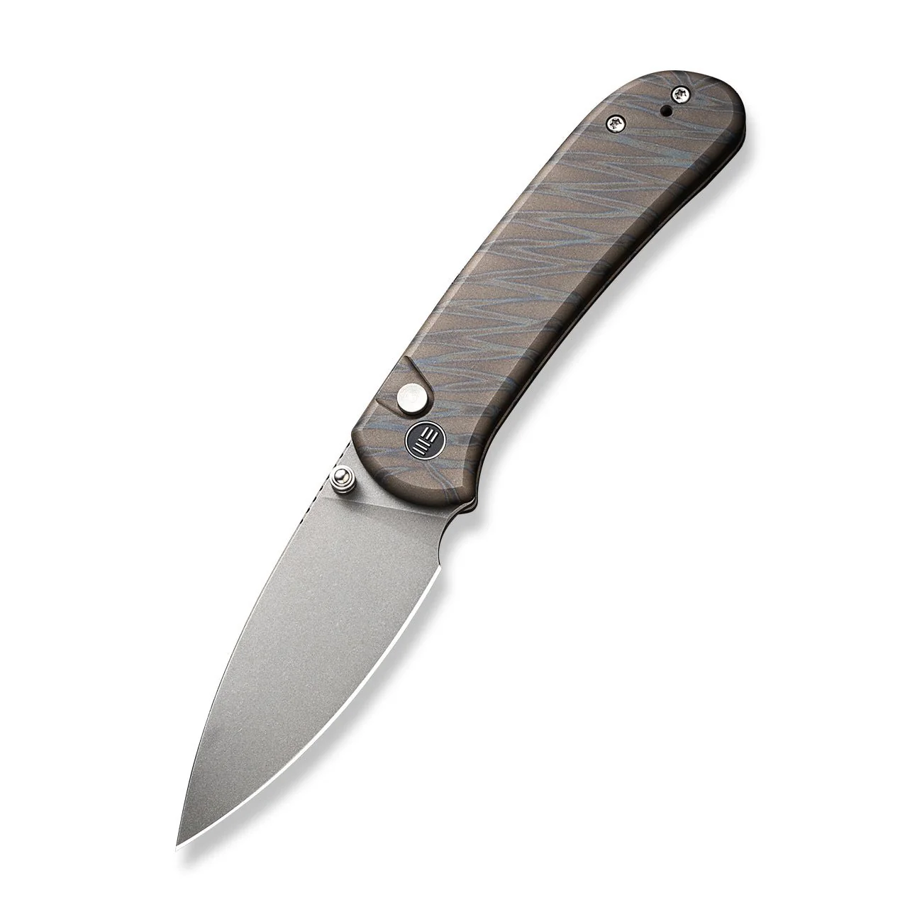 WEKNIFE Qubit Thumb Stud & Button Lock Knife Titanium Handle (3.2" CPM 20CV Blade) WE22030F-4 - Image 3