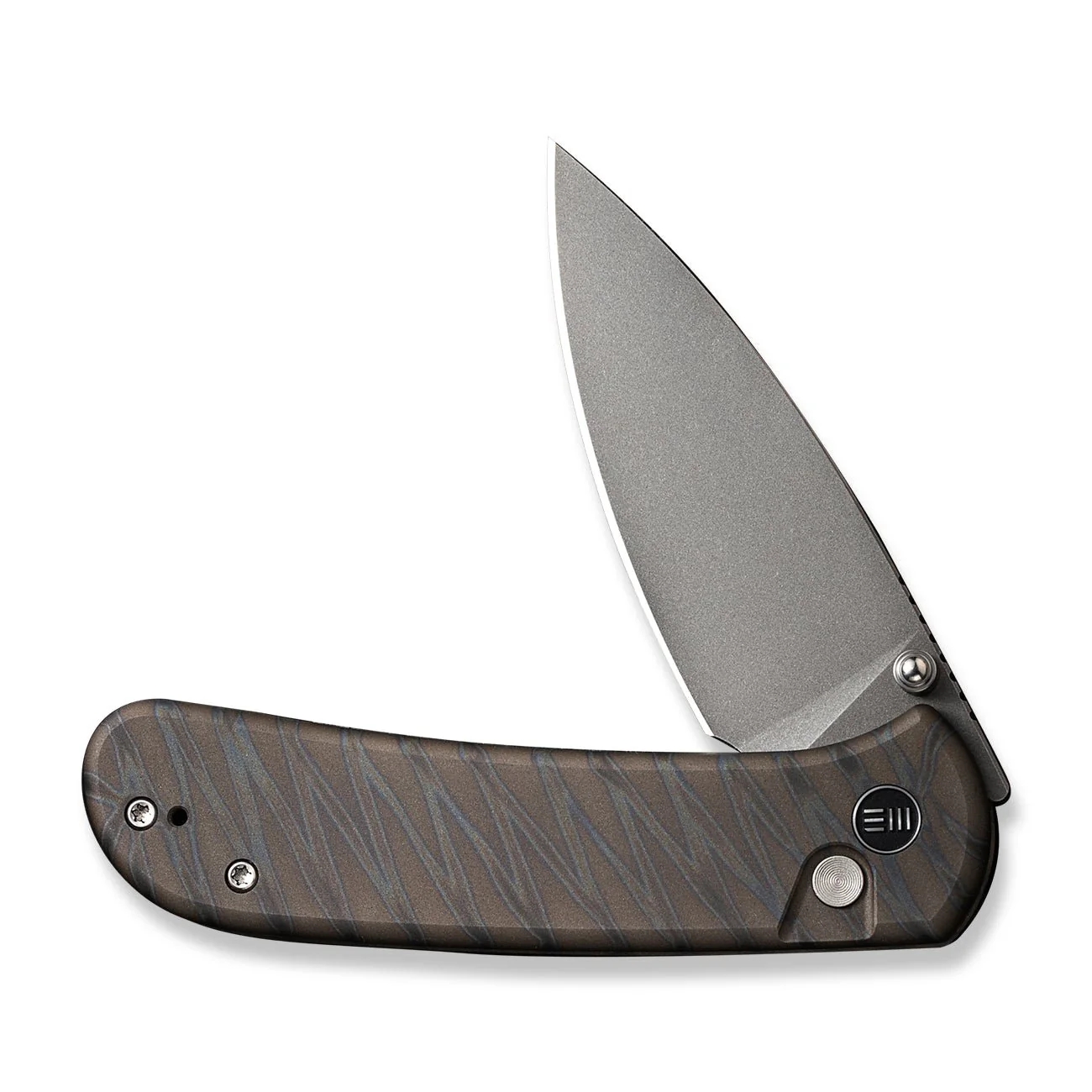 WEKNIFE Qubit Thumb Stud & Button Lock Knife Titanium Handle (3.2" CPM 20CV Blade) WE22030F-4 - Image 5