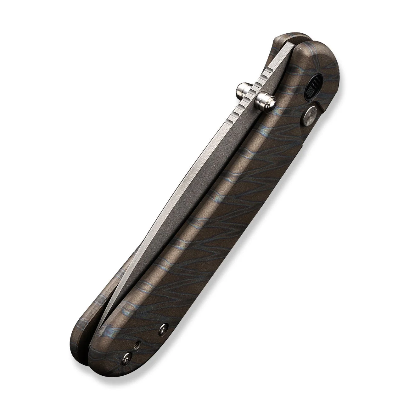 WEKNIFE Qubit Thumb Stud & Button Lock Knife Titanium Handle (3.2" CPM 20CV Blade) WE22030F-4 - Image 8
