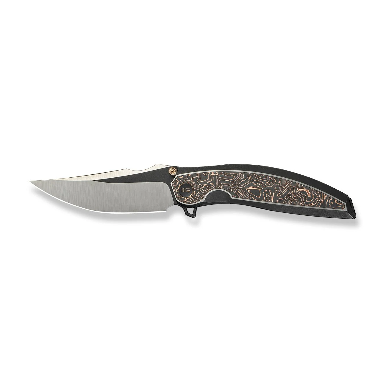 WEKNIFE Quinseris Flipper & Thumb Stud Knife Titanium & Carbon Fiber Handle (3.96" M390 Blade) WE23093-1 - Image 4