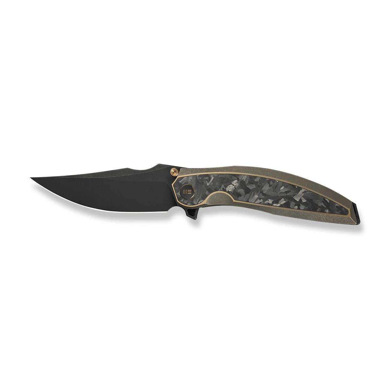 WEKNIFE Quinseris Flipper & Thumb Stud Knife Titanium & Carbon Fiber Handle (3.96" M390 Blade) WE23093-2 - Image 4