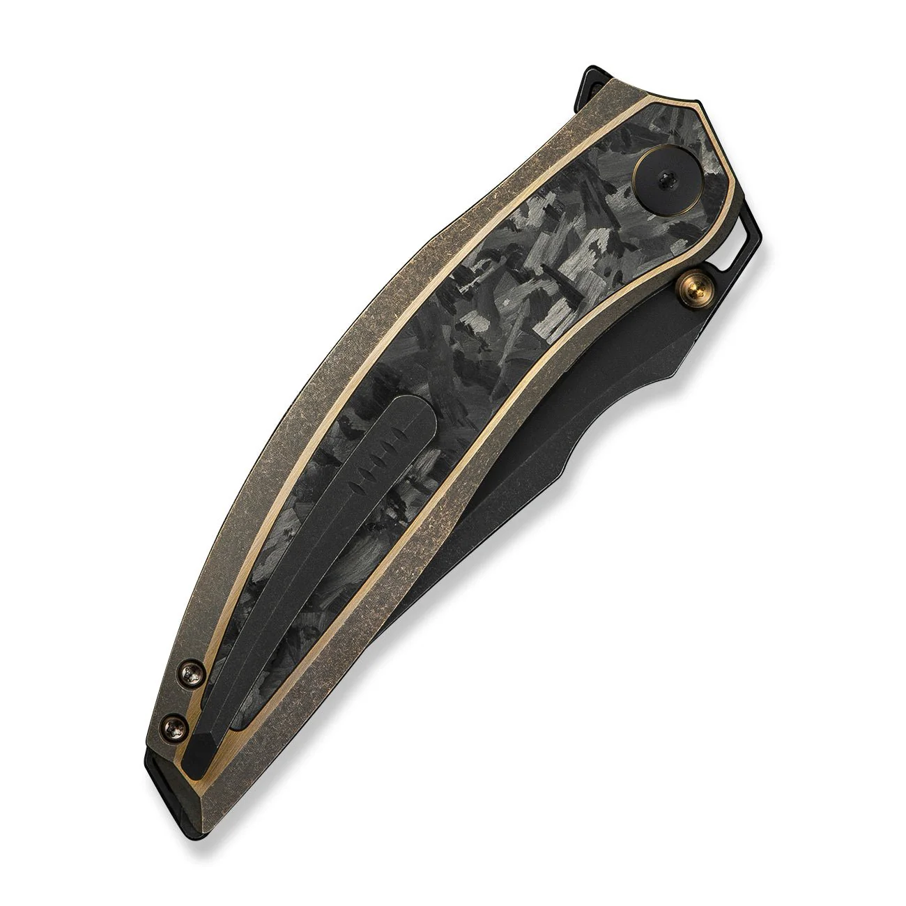 WEKNIFE Quinseris Flipper & Thumb Stud Knife Titanium & Carbon Fiber Handle (3.96" M390 Blade) WE23093-2 - Image 7