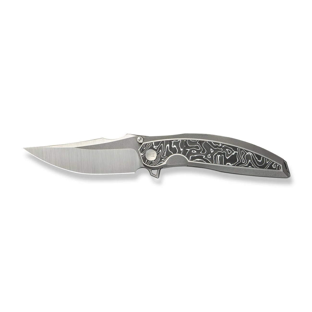 WEKNIFE Quinseris Flipper & Thumb Stud Knife Titanium & Carbon Fiber Handle (3.96" M390 Blade) WE23093-3 - Image 4