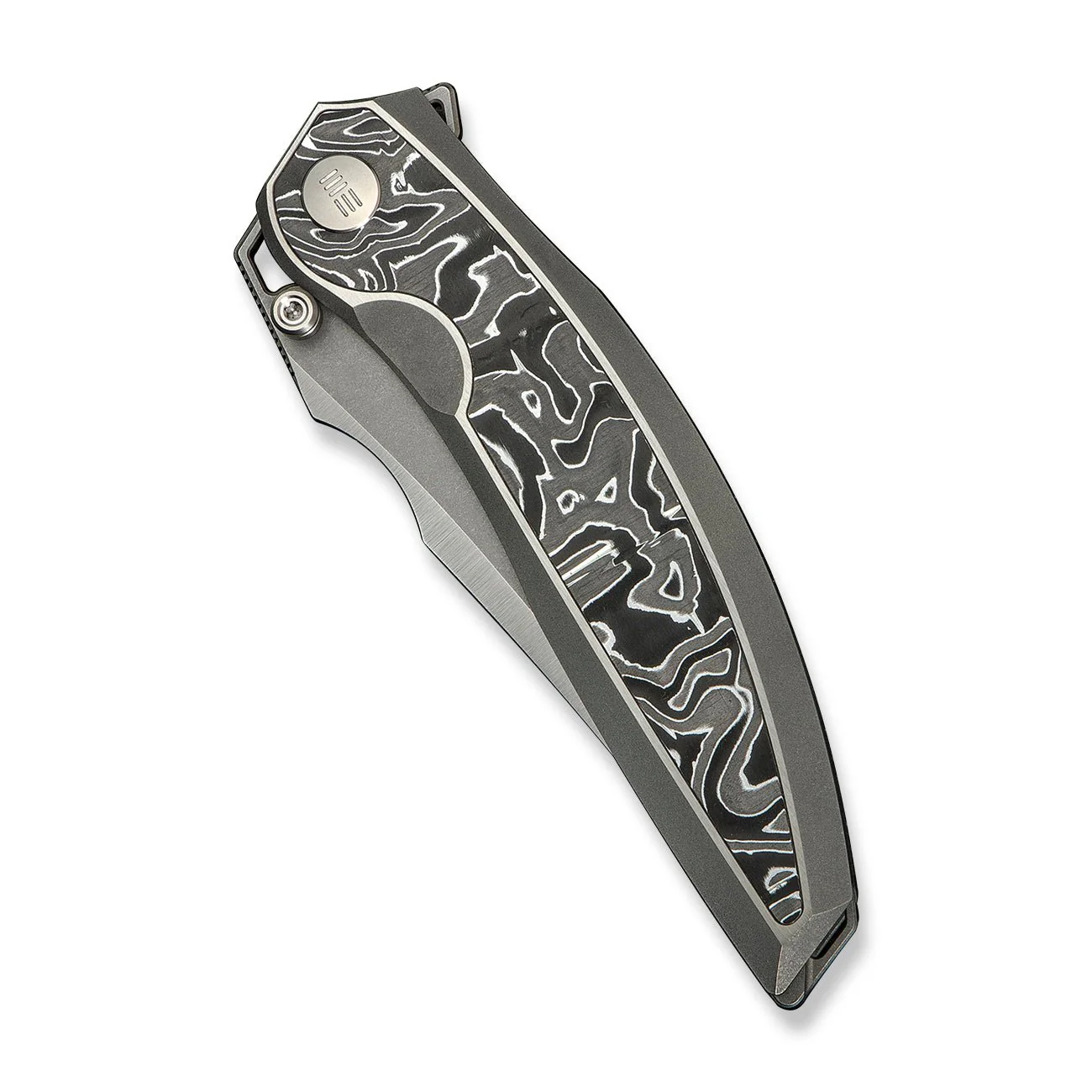 WEKNIFE Quinseris Flipper & Thumb Stud Knife Titanium & Carbon Fiber Handle (3.96" M390 Blade) WE23093-3 - Image 6